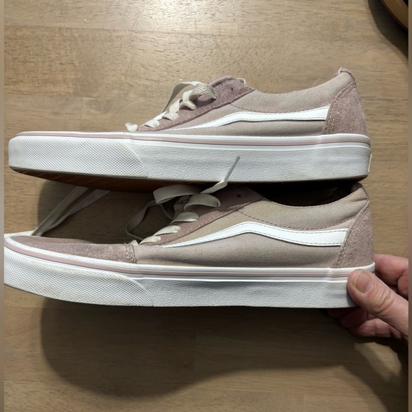 Vans Old Skool light pink Size 8.5 preowned Low top side stripe - Picture 3 of 7